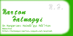 marton halmagyi business card